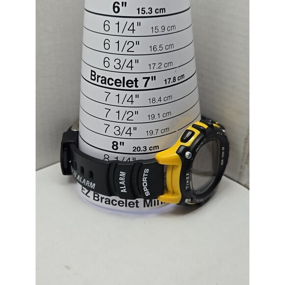 Timex Ironman Triathlon Flix Digital Yellow Black 100M Indiglo New Battery Watch - Picture 7 of 11